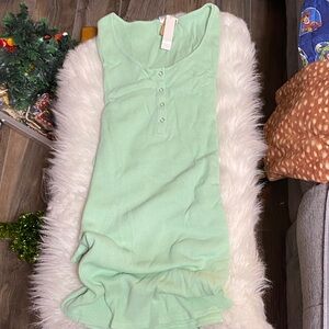 Victoria's Secret light, green thermal short nighty, size XL